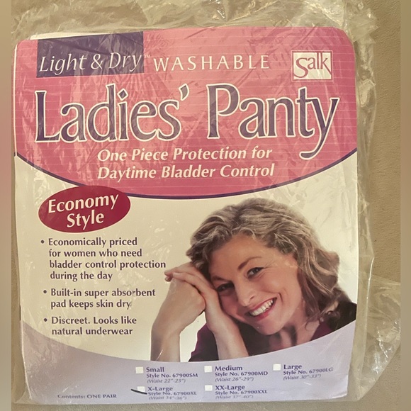 Salk light and dry washable ladies panty! Protection for daytime bladder control - Picture 1 of 3